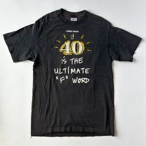 Lonely Ghost Ghosted Garments Repurposed Vintage Graphic Tee in Grey Size Large